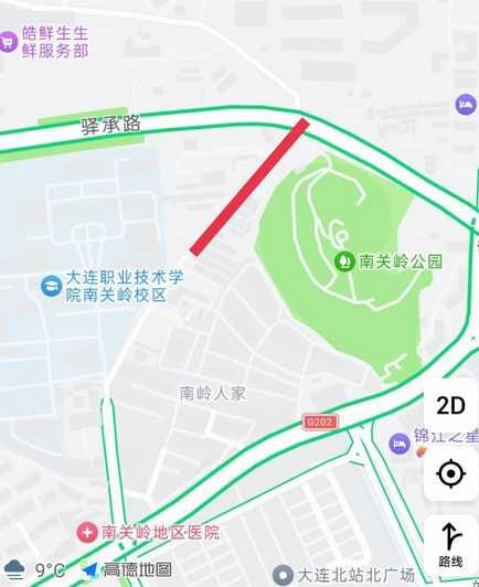 地图画红线的，晚上8点左右到的